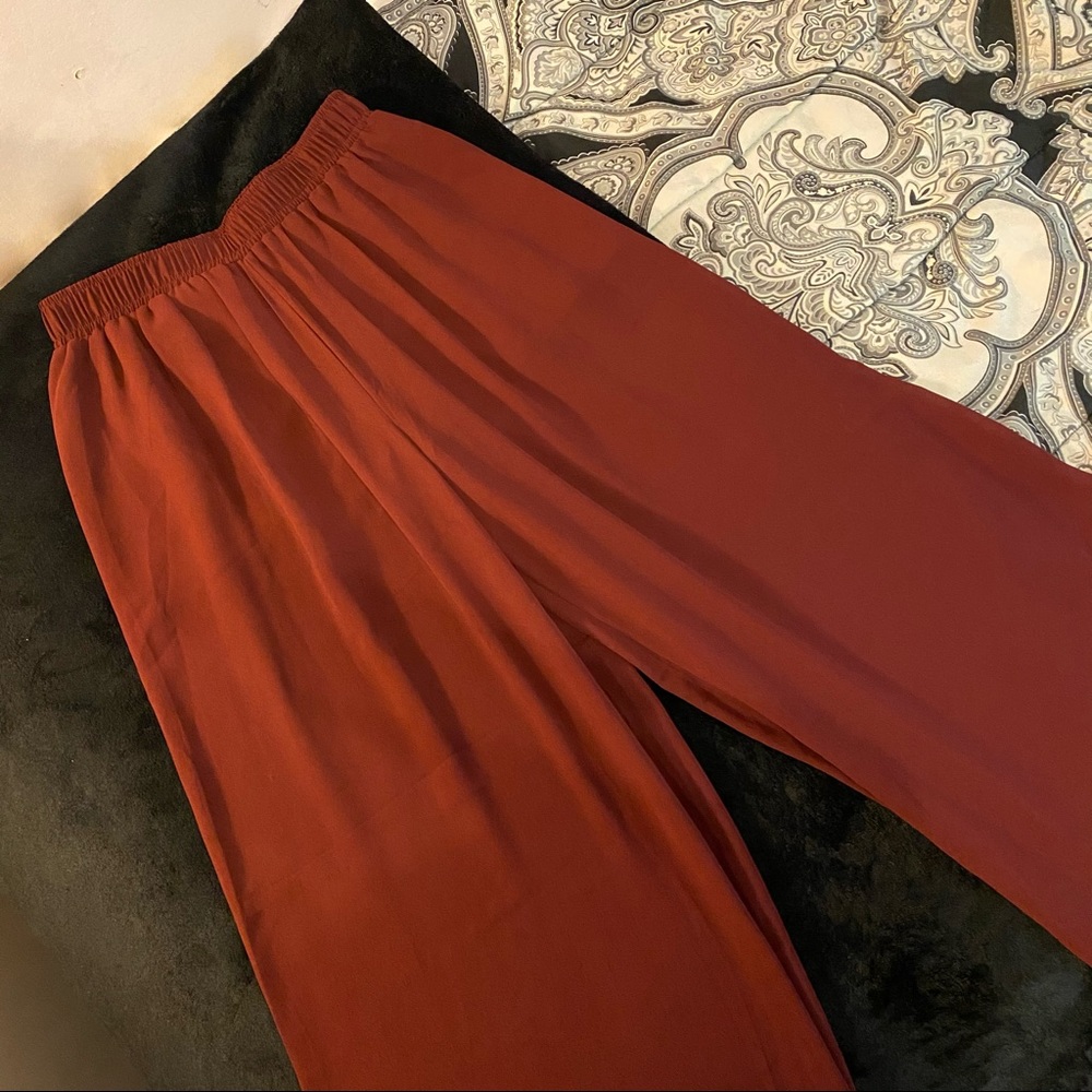 Forever 21 High-Waisted Sheer Wide Leg Pants